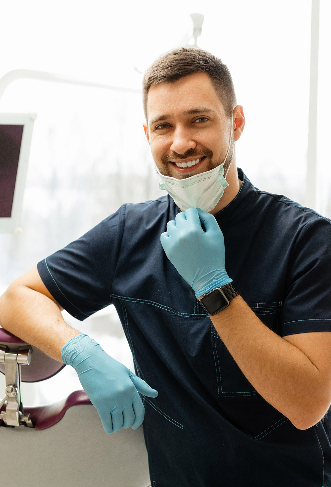 A quiet dental practice moment — the after-hours space where a patient enquiry sits unanswered